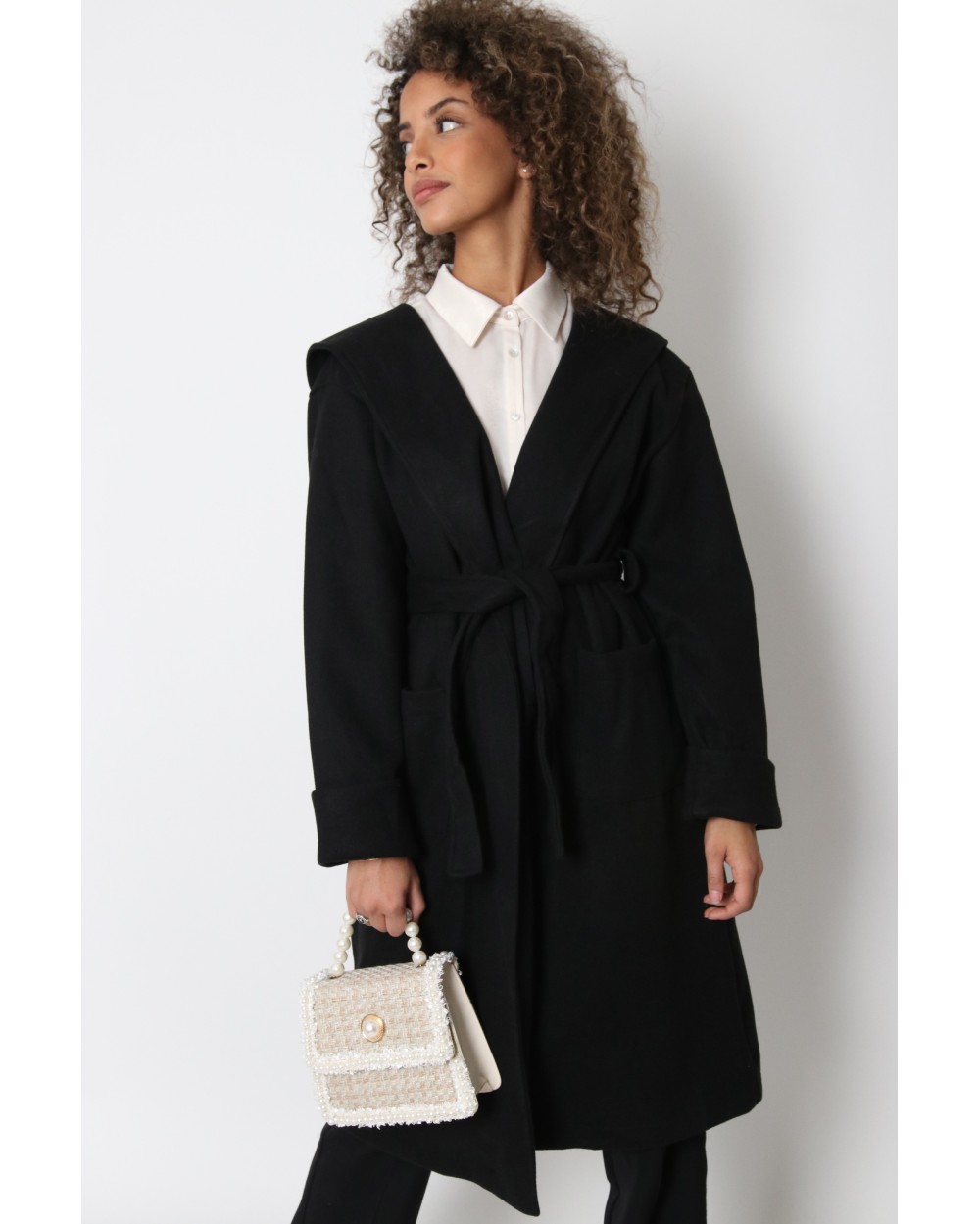 Manteau souple à capuche