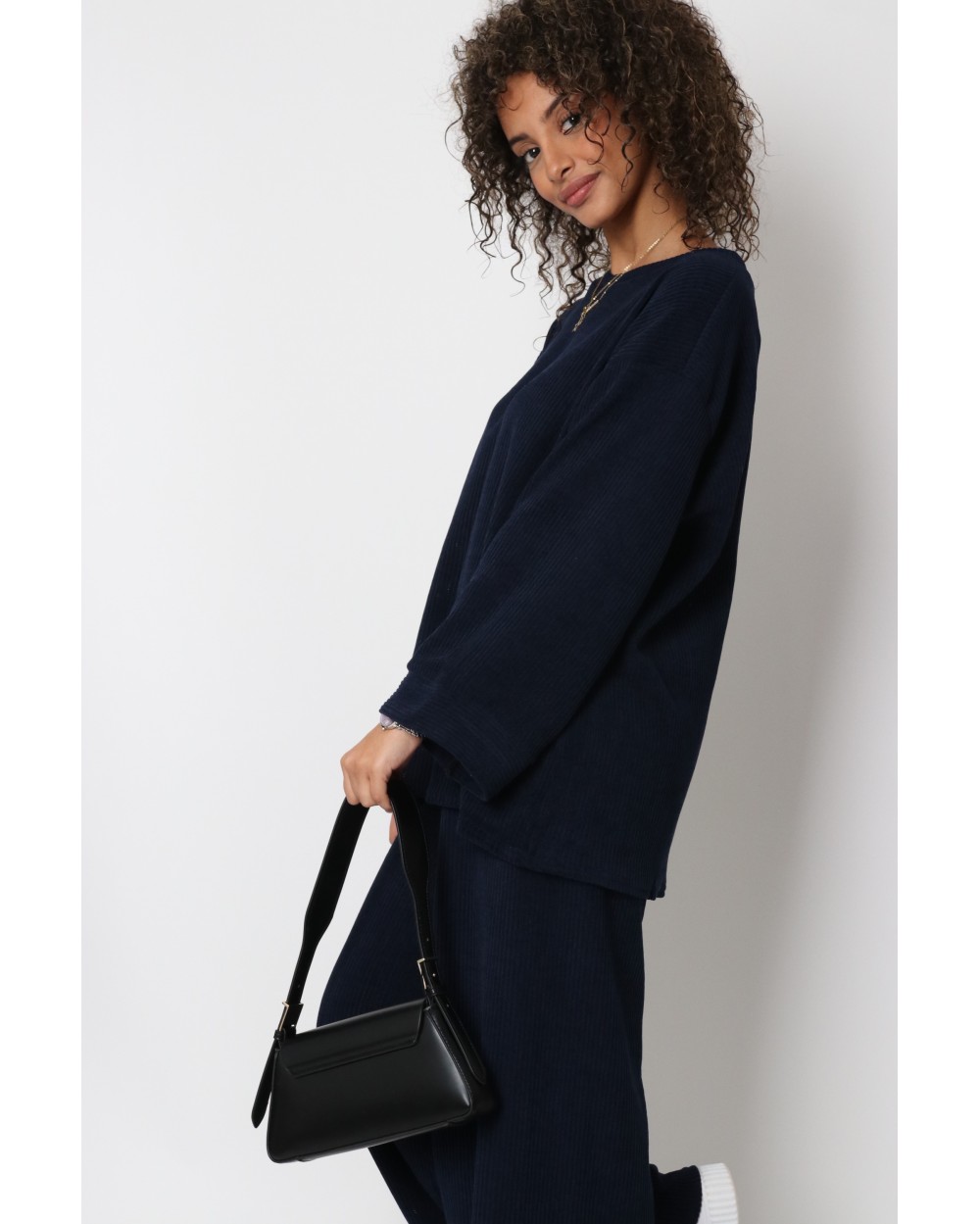 Ensemble pantalon côtelé