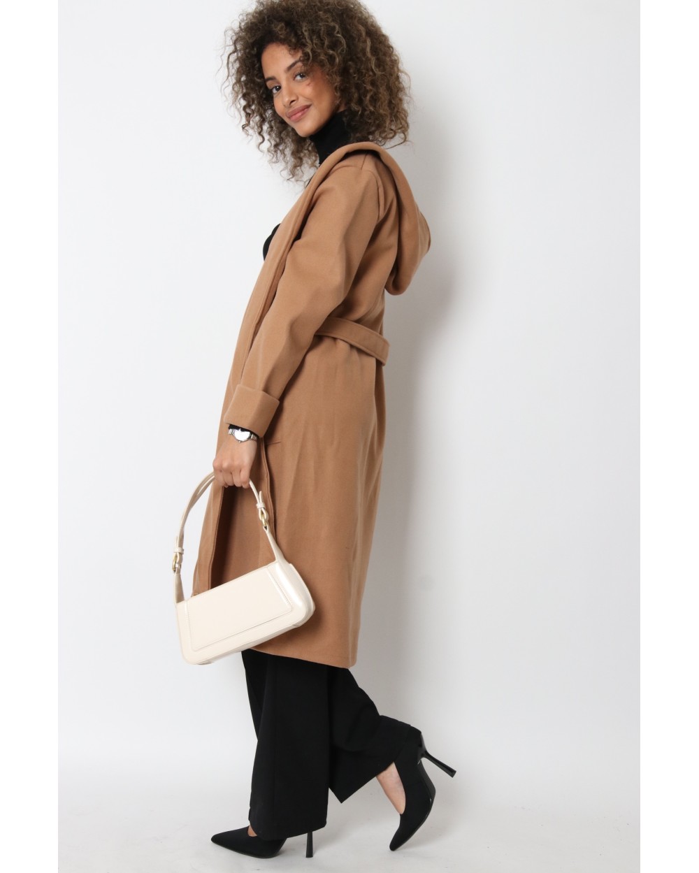 Manteau souple à capuche