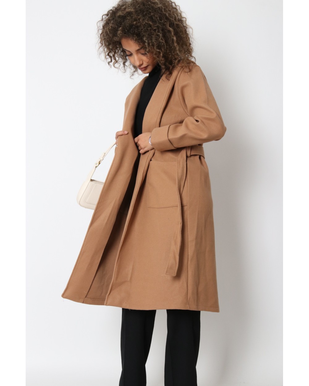 Manteau souple à capuche