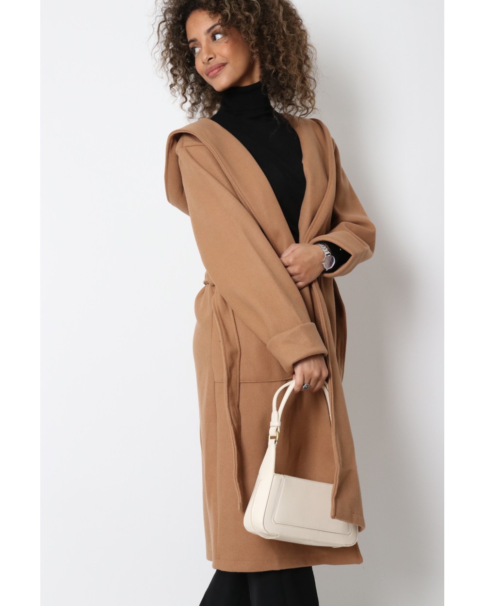 Manteau souple à capuche