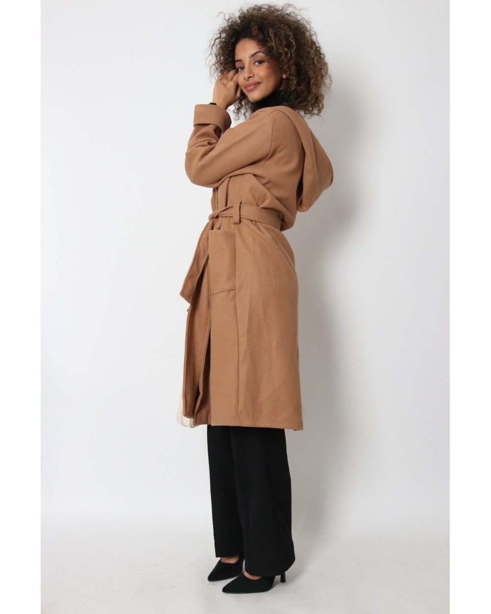 Manteau souple à capuche