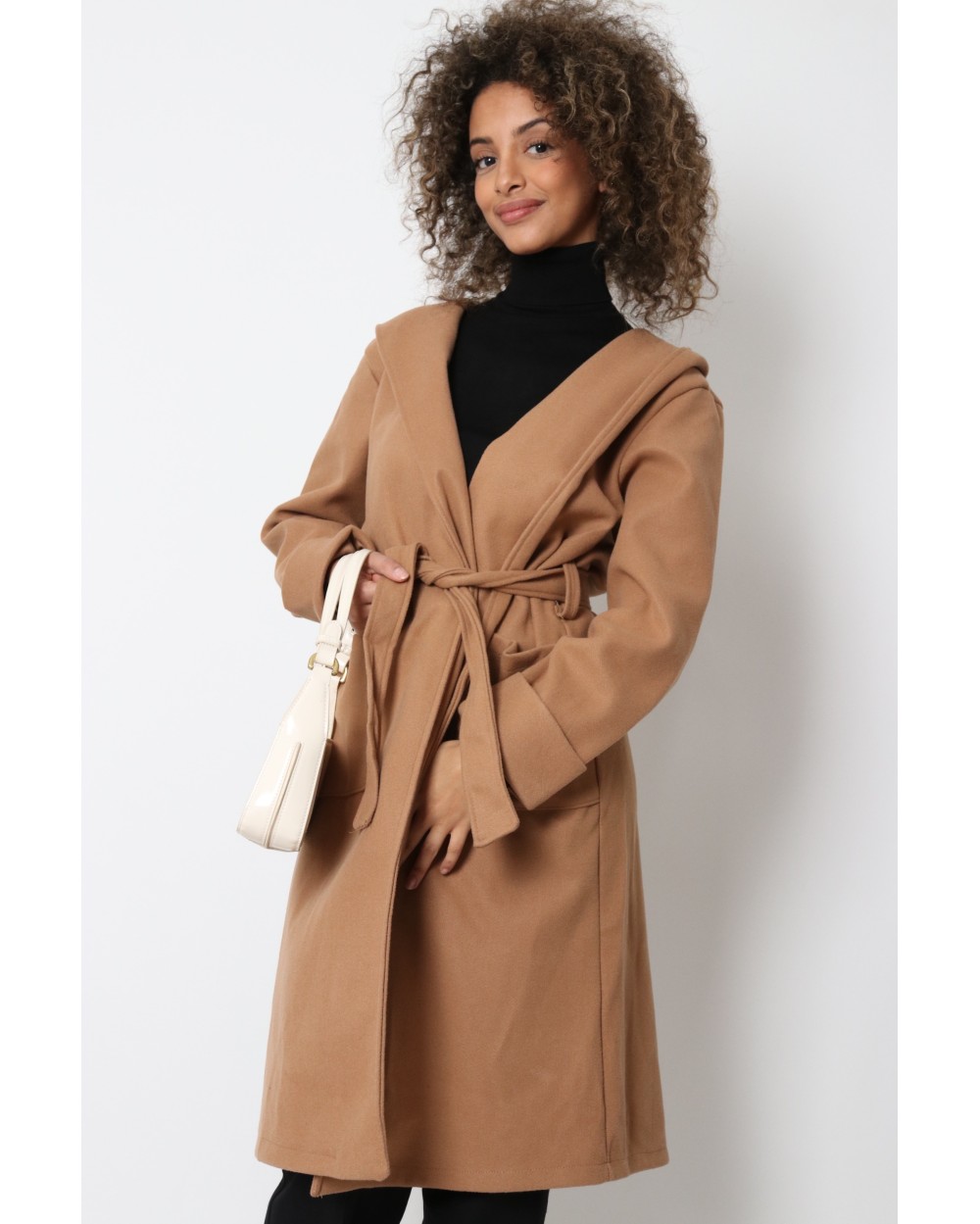 Manteau souple à capuche