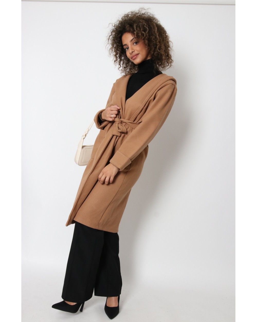 Manteau souple à capuche