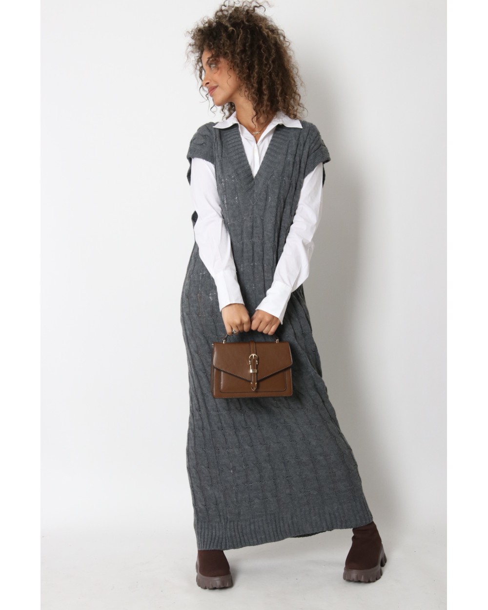 Robe pull sans manches Rella