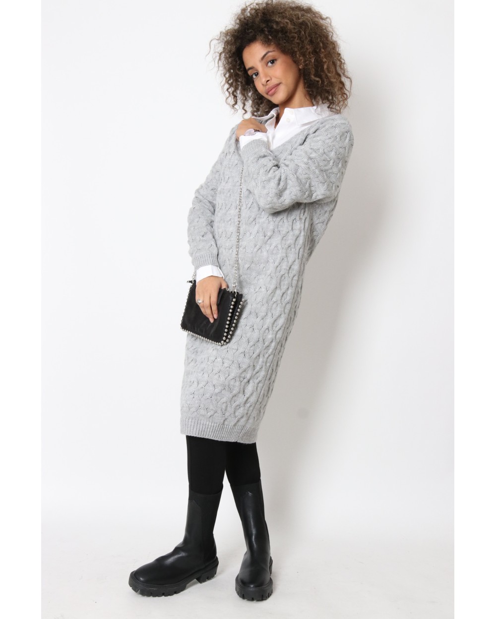 Robe Pull Majda avec col V