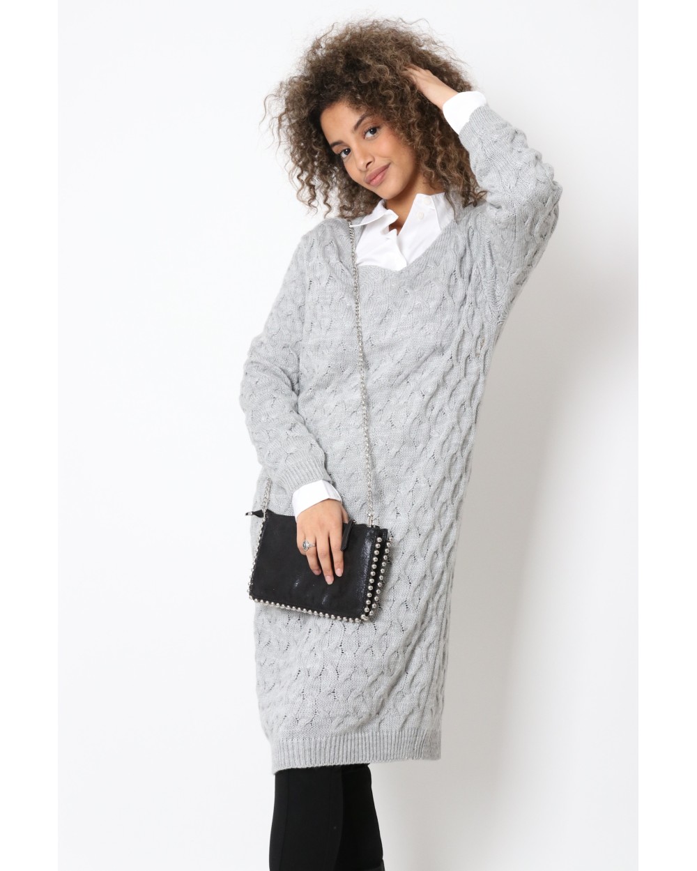 Robe Pull Majda avec col V