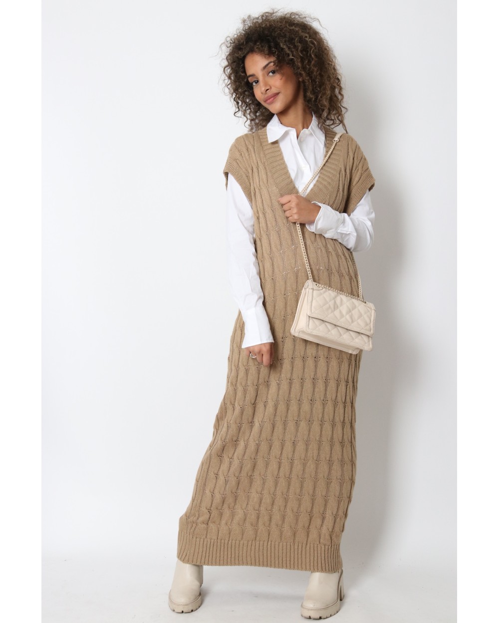 Rella sleeveless sweater dress