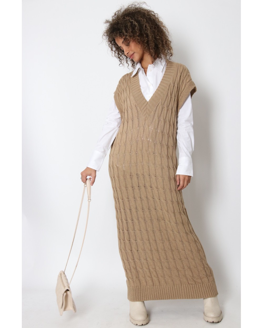 Rella sleeveless sweater dress