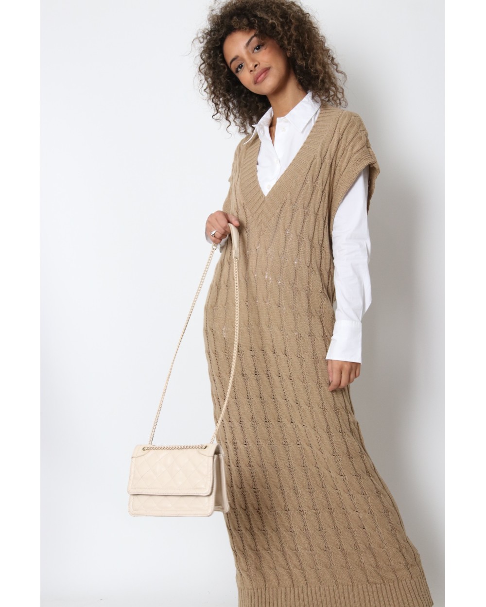 Robe pull sans manches Rella