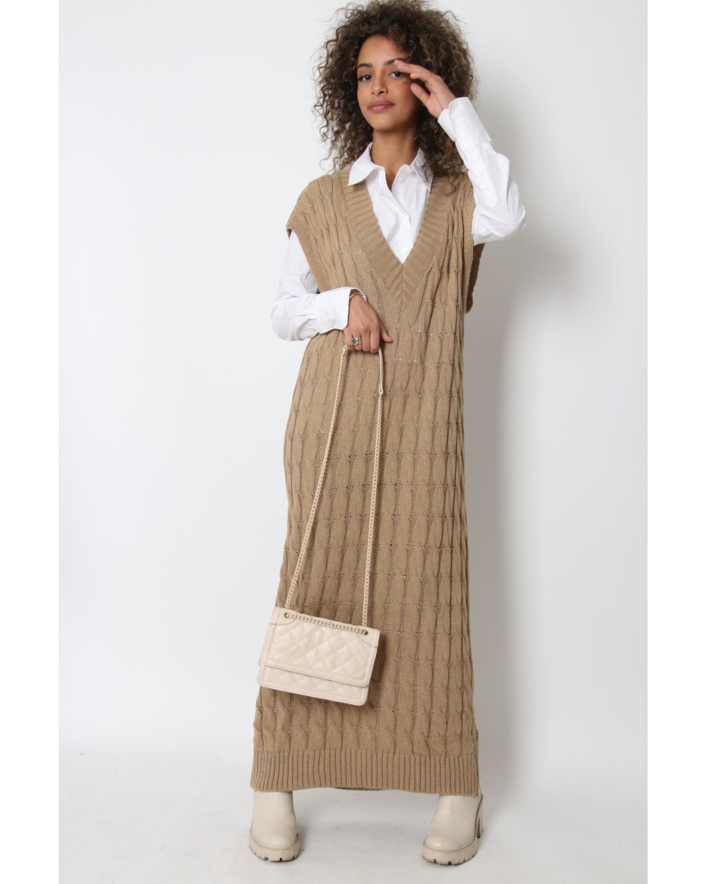 Robe pull sans manches Rella