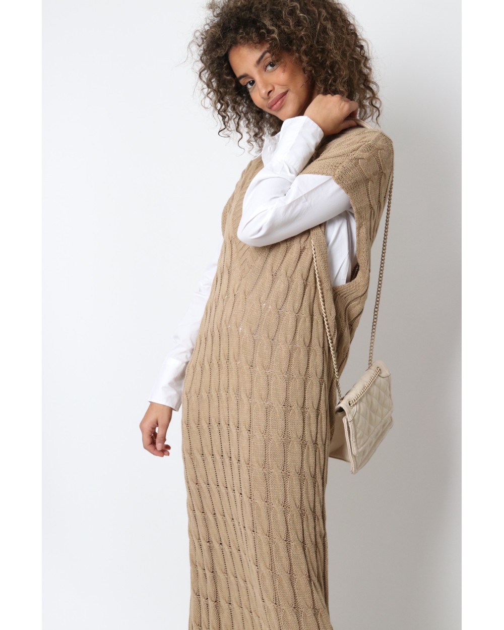 Rella sleeveless sweater dress