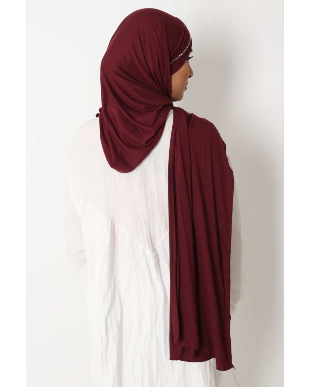 Hijab Jannah à enfiler jersey strass