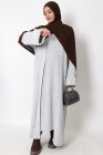 Ensemble robe pull sans manche et gilet long