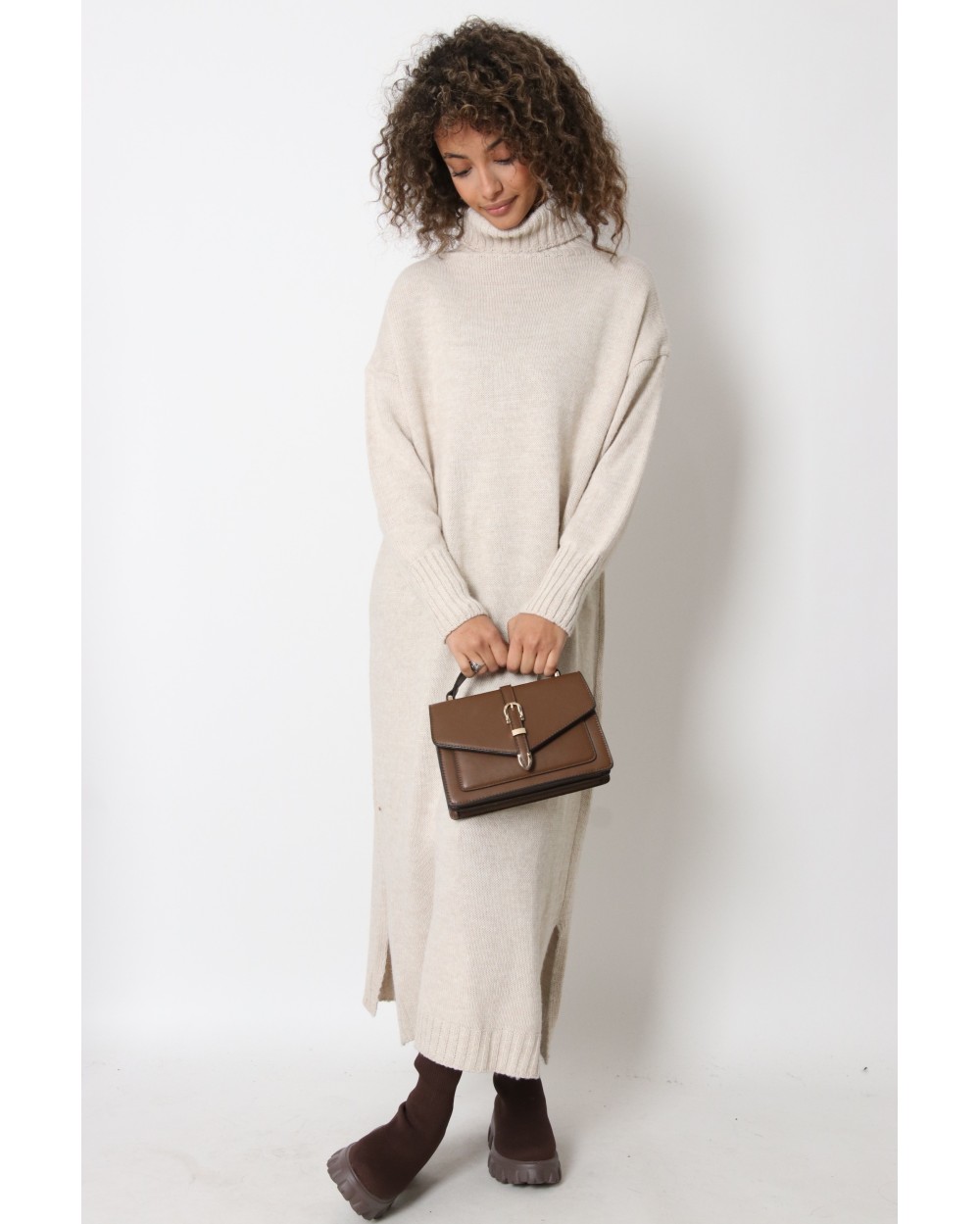 Robe pull RIXA col roulé