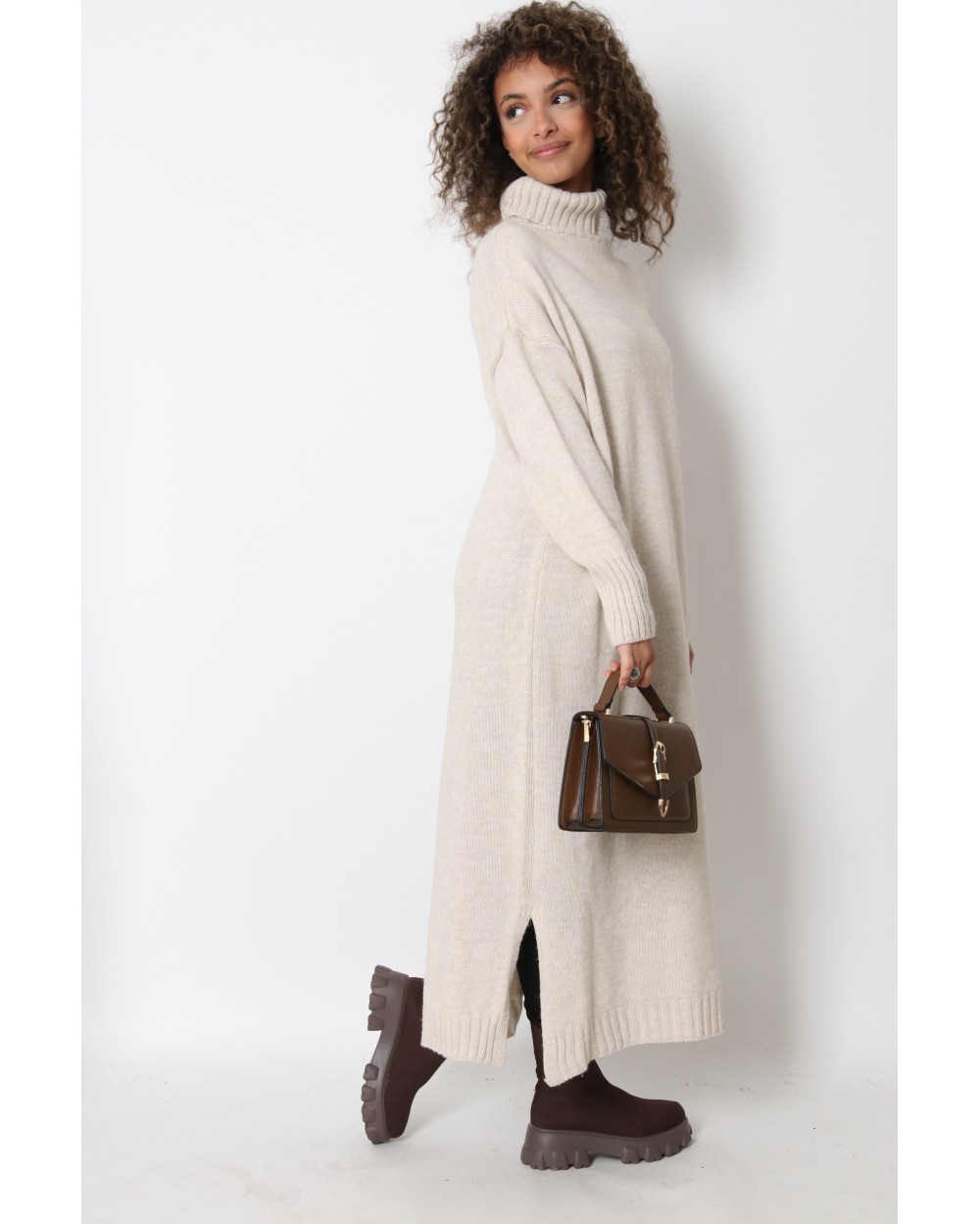 Robe pull RIXA col roulé