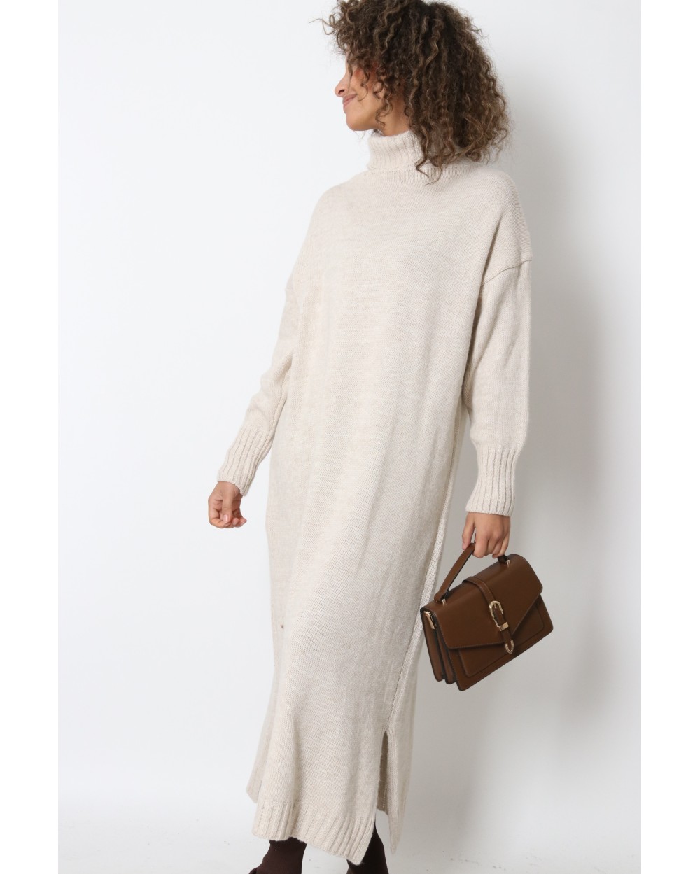 Robe pull RIXA col roulé