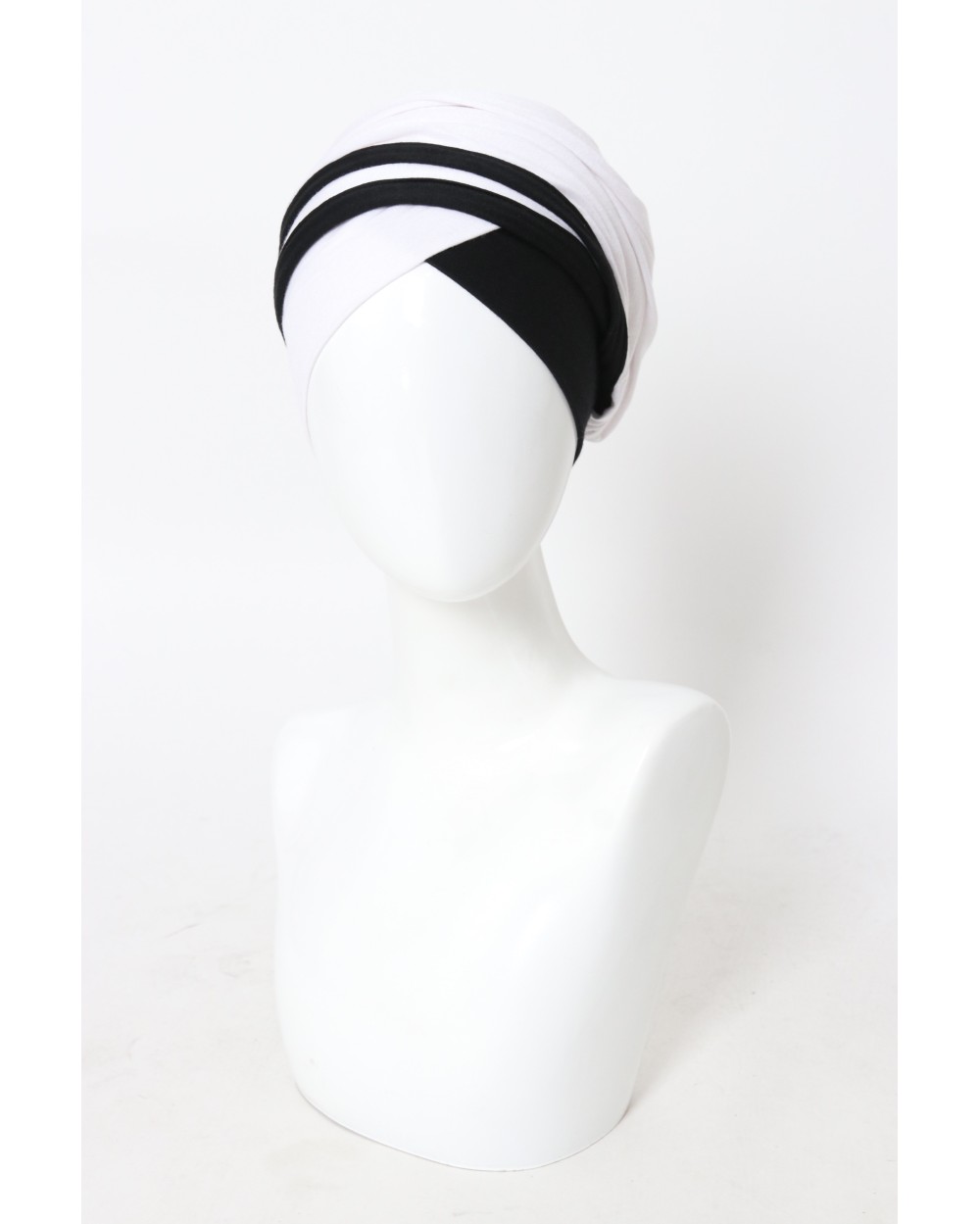 Turban femme bicolore