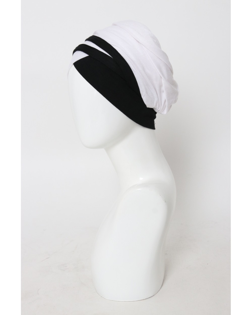 Turban femme bicolore