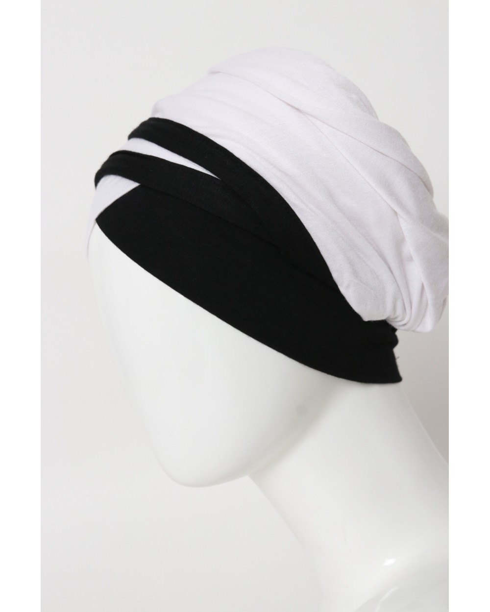 Turban femme bicolore