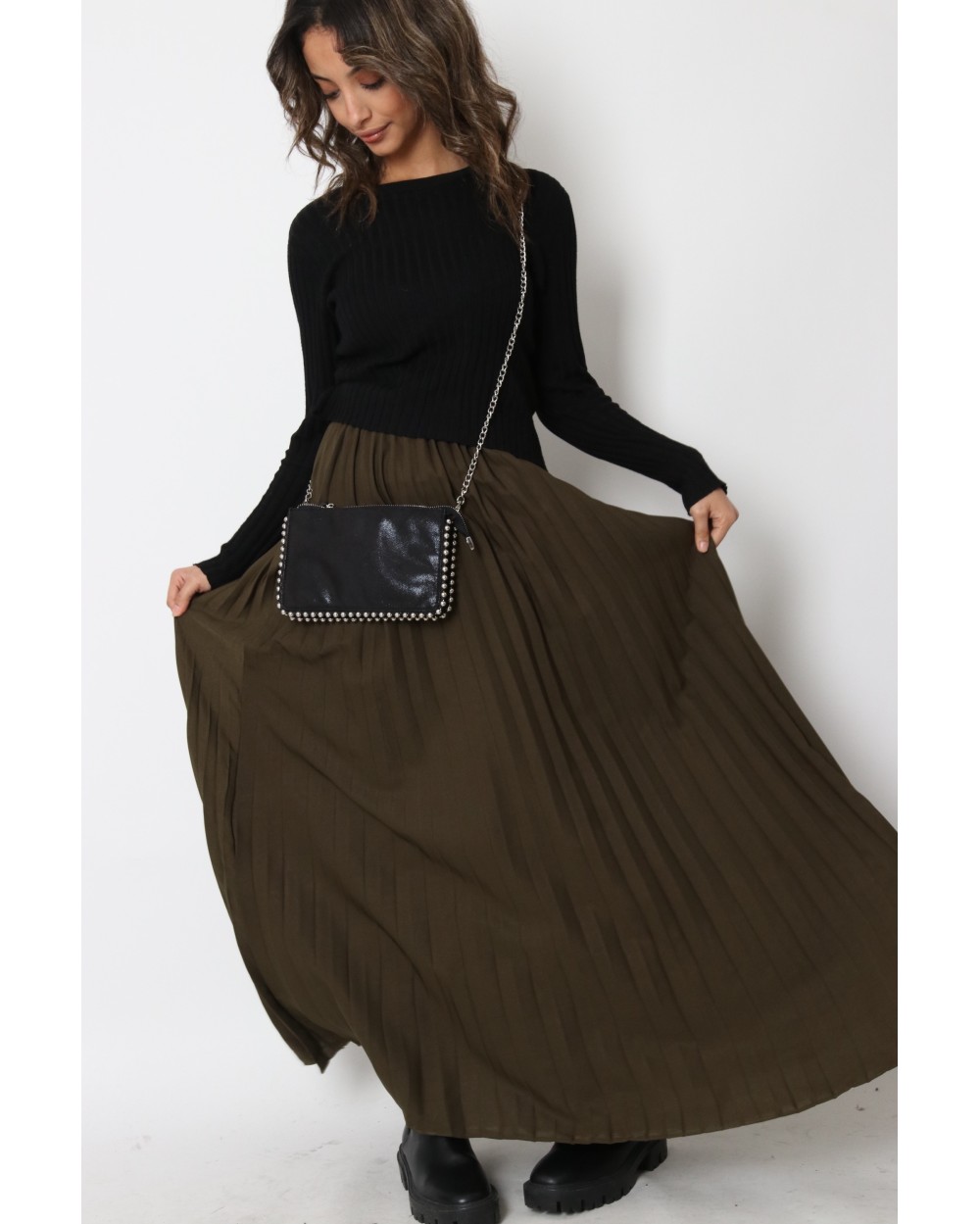 Long skirt LOULA pleated