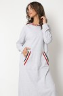 Danya sport long dress with hood and color stripes