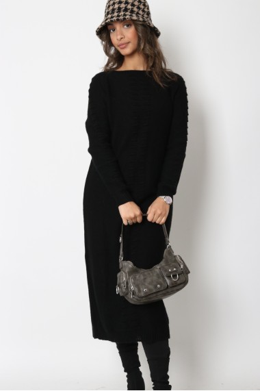 Rania openwork sweater dress