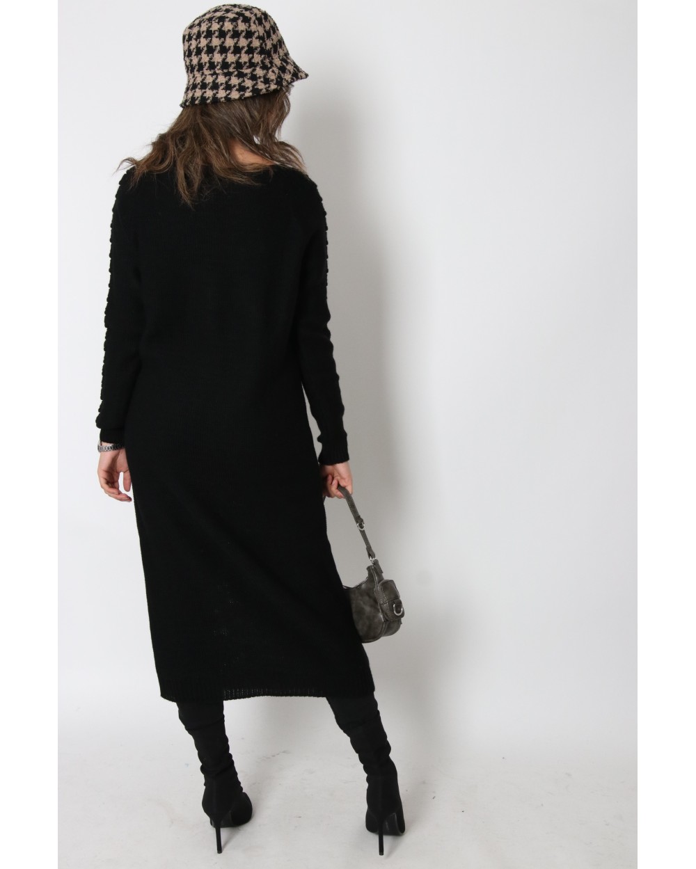Rania openwork sweater dress