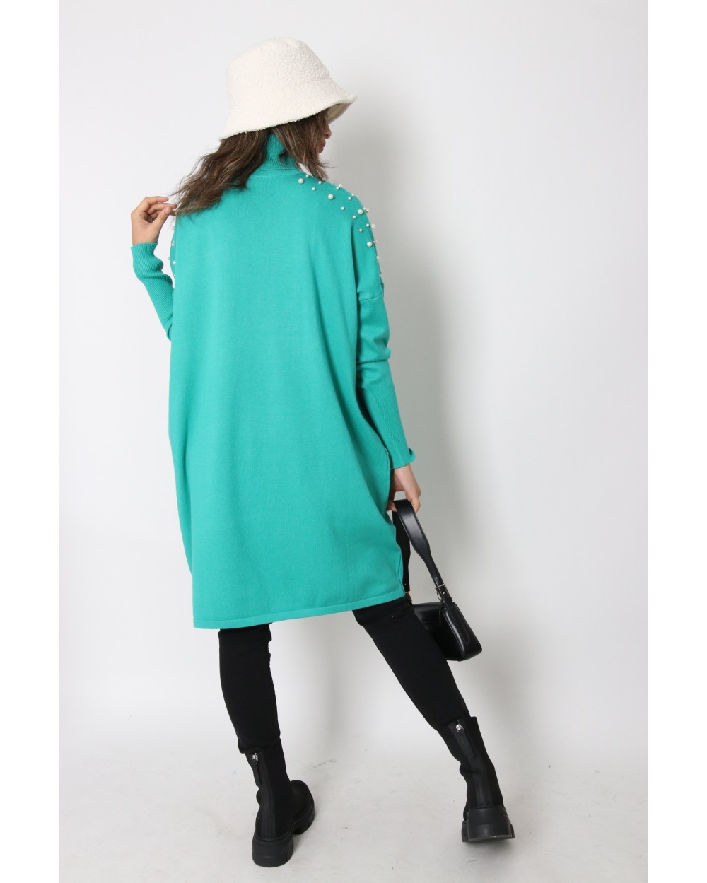 Maxi TYTA beaded sweater with turtleneck