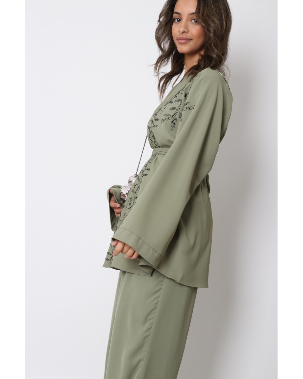 Kimono set with rhinestones