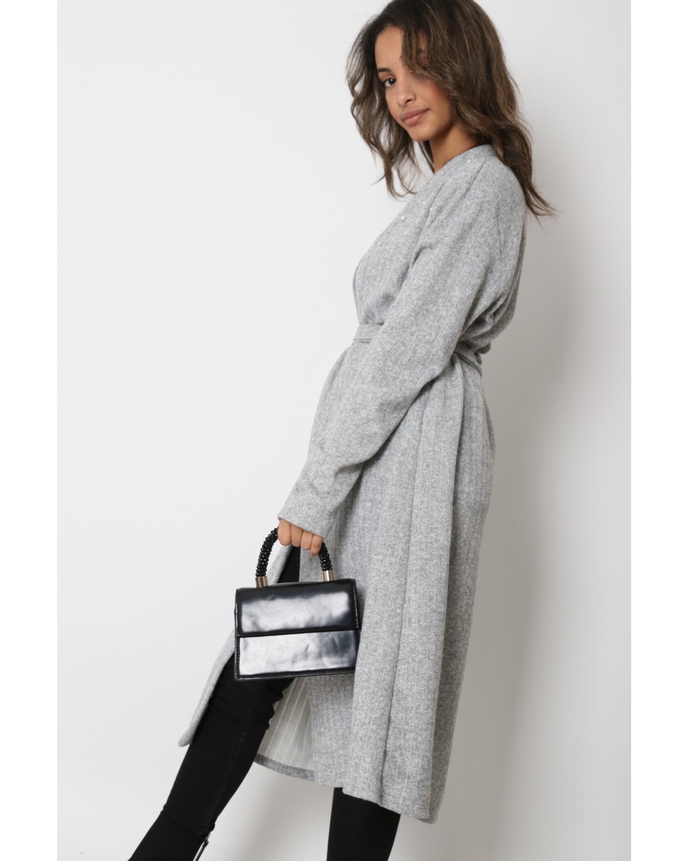 Pearl Ribbed Vest and Removable Belt