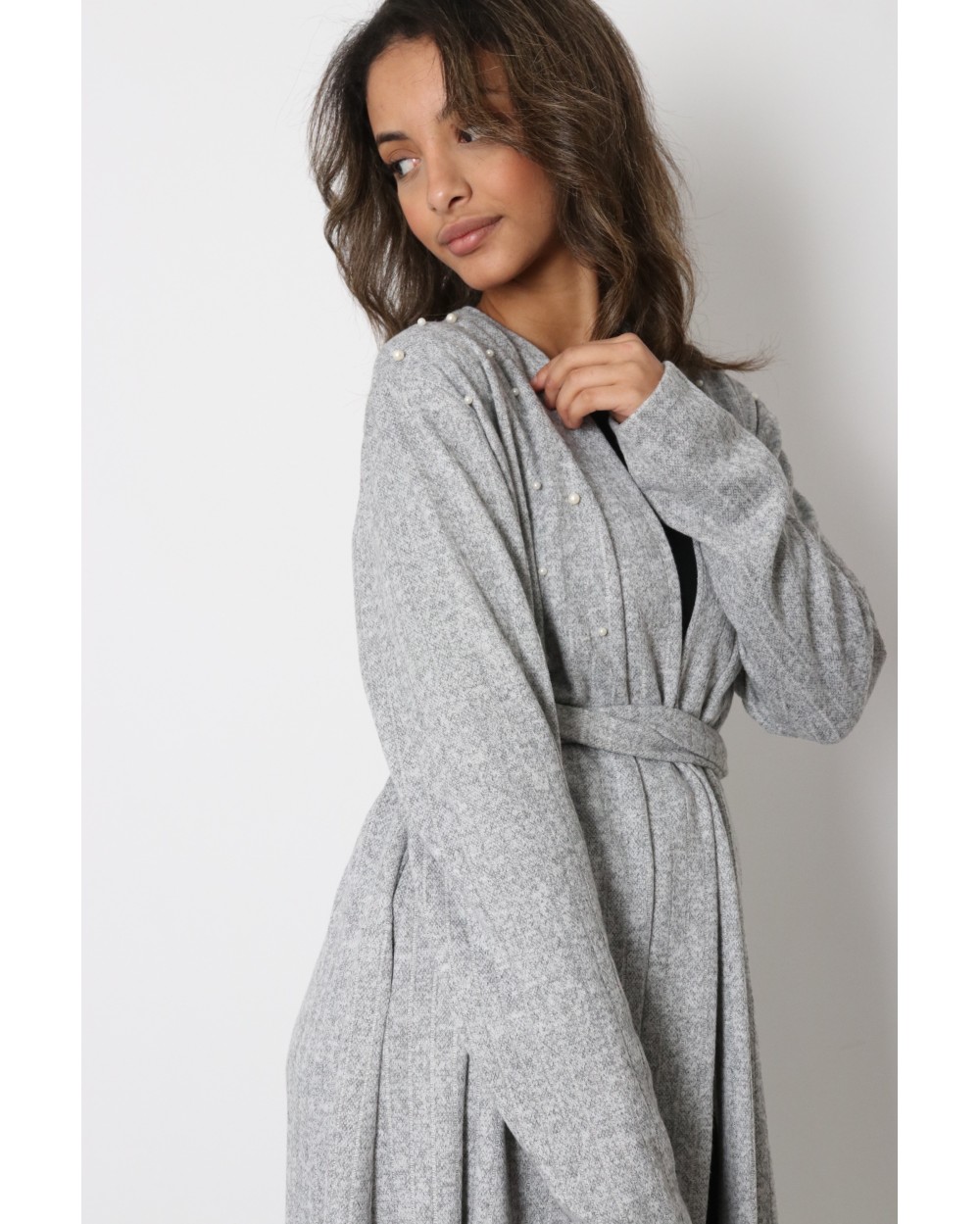 Pearl Ribbed Vest and Removable Belt