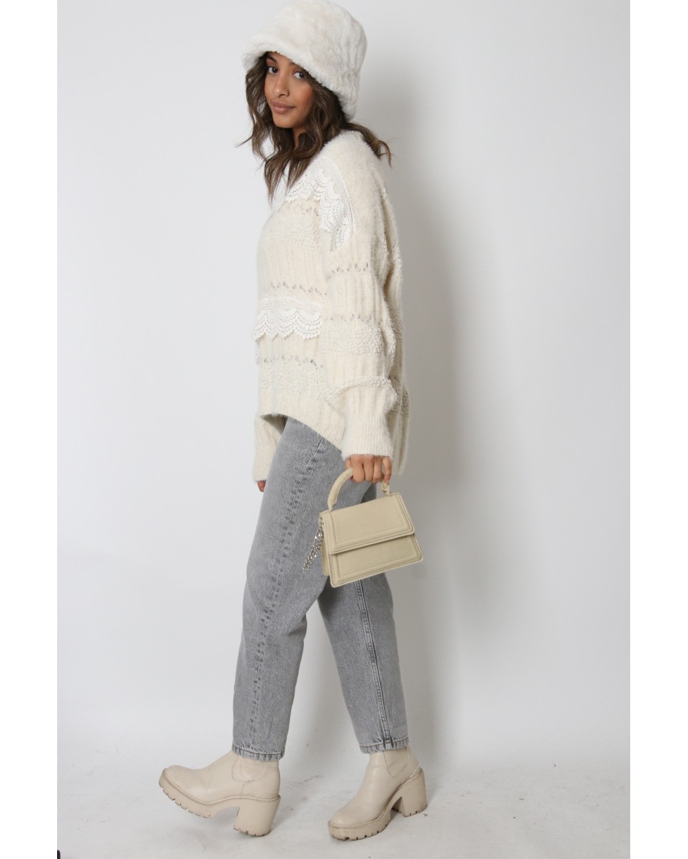 Pull à dentelle Danysia