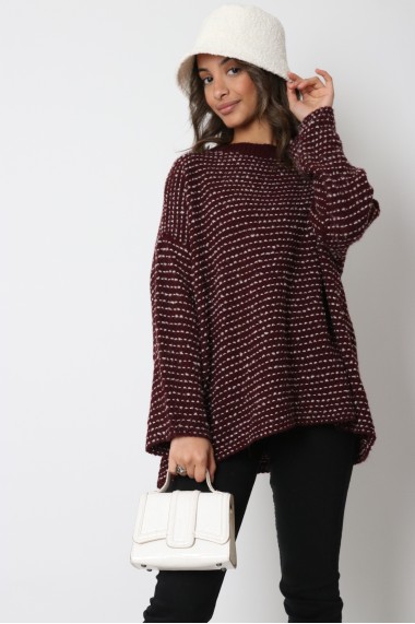 Round neck sweater with...