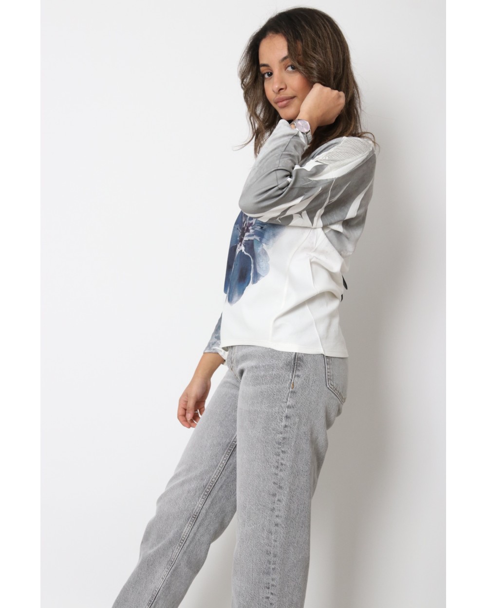 T-shirt manche longue femme imprimé