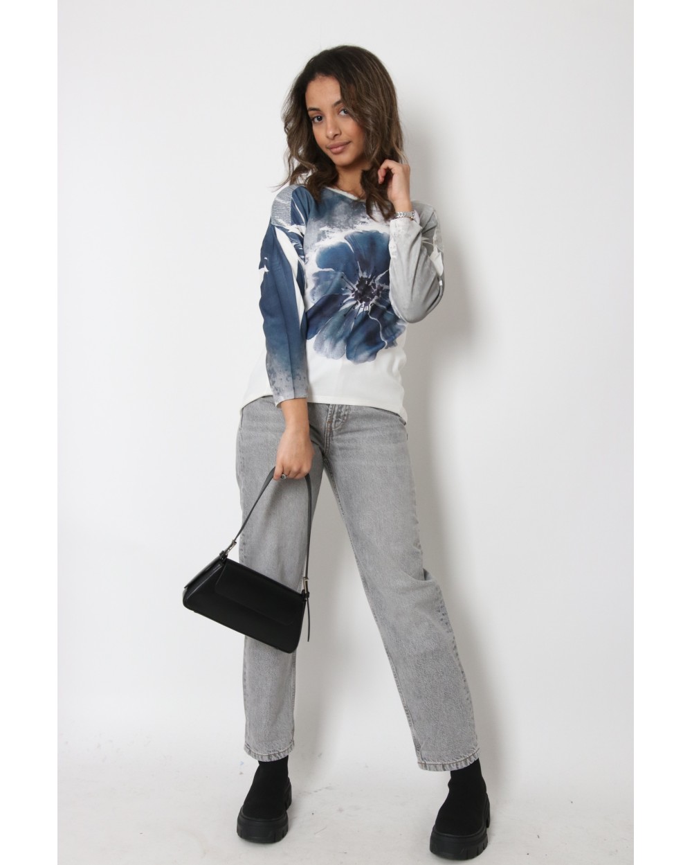 T-shirt manche longue femme imprimé