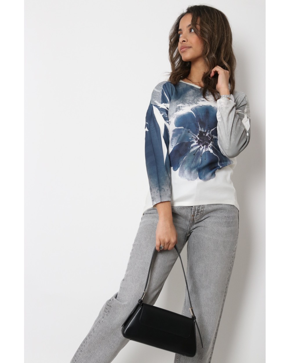 T-shirt manche longue femme imprimé