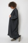 Long linen effect topstitched kimono