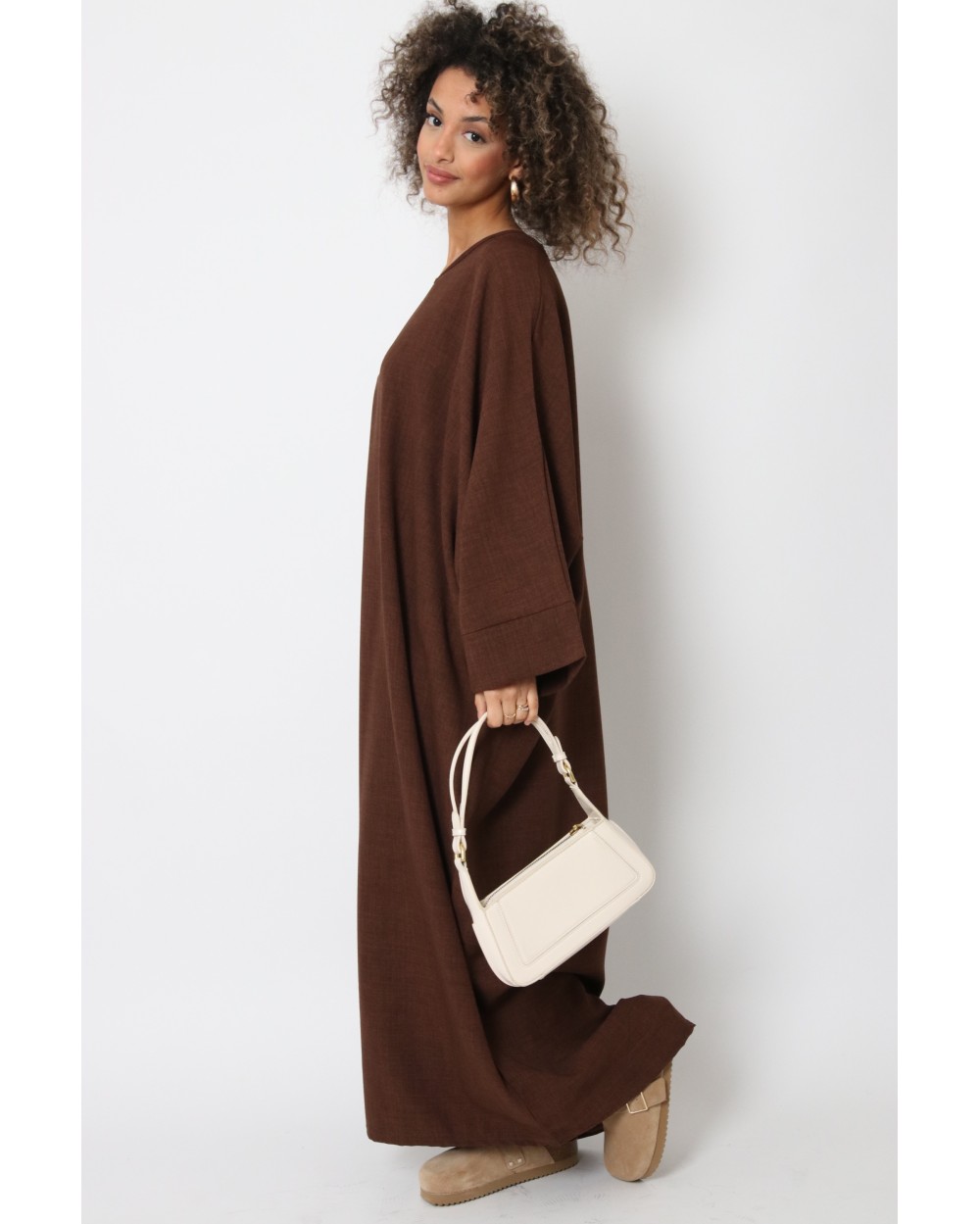 Abaya papillon effet lin