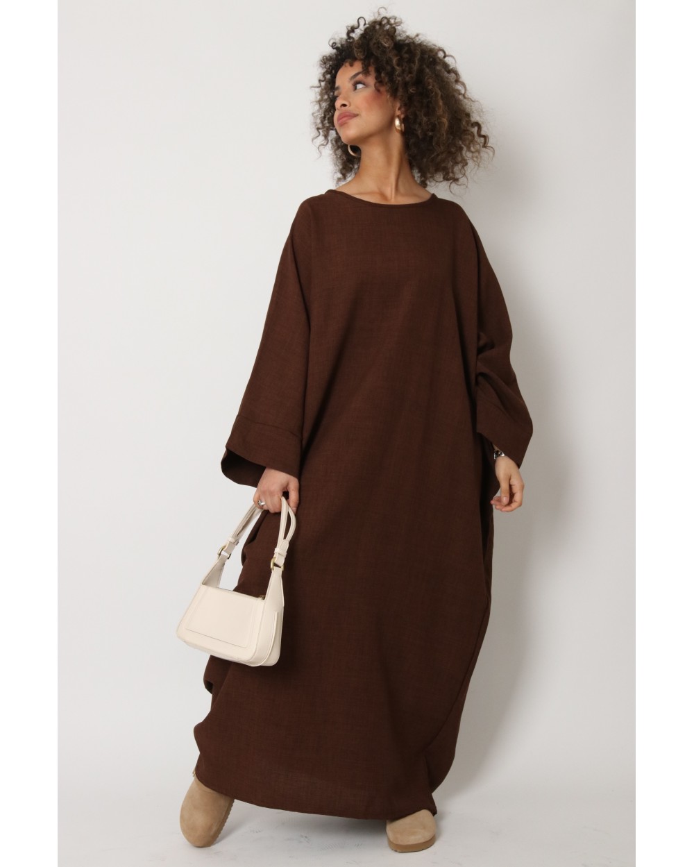 Abaya papillon effet lin