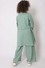 Linen effect kimono and pants set