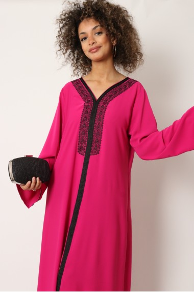 Robe longue Abaya broderie...