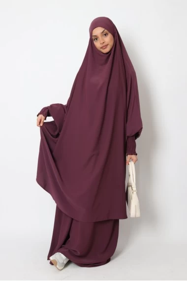 Jilbab with tuxedo sleeves