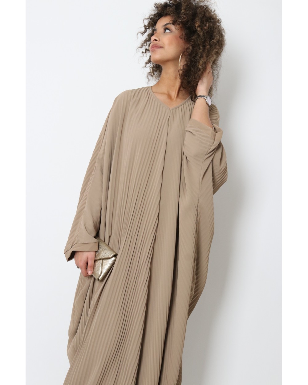 Robe papillon plissée