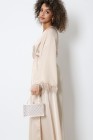 Robe abaya soyeuse plume