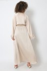 Robe abaya soyeuse plume