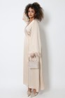 Robe abaya soyeuse plume
