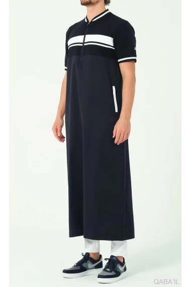 Qamis long Navy QABAIL