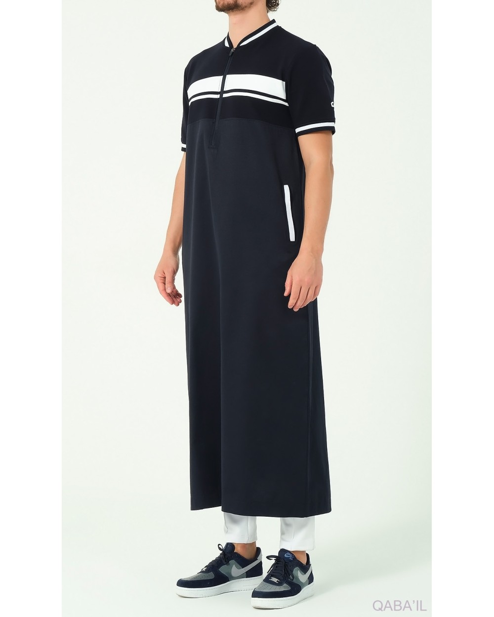 Qamis long Navy QABAIL