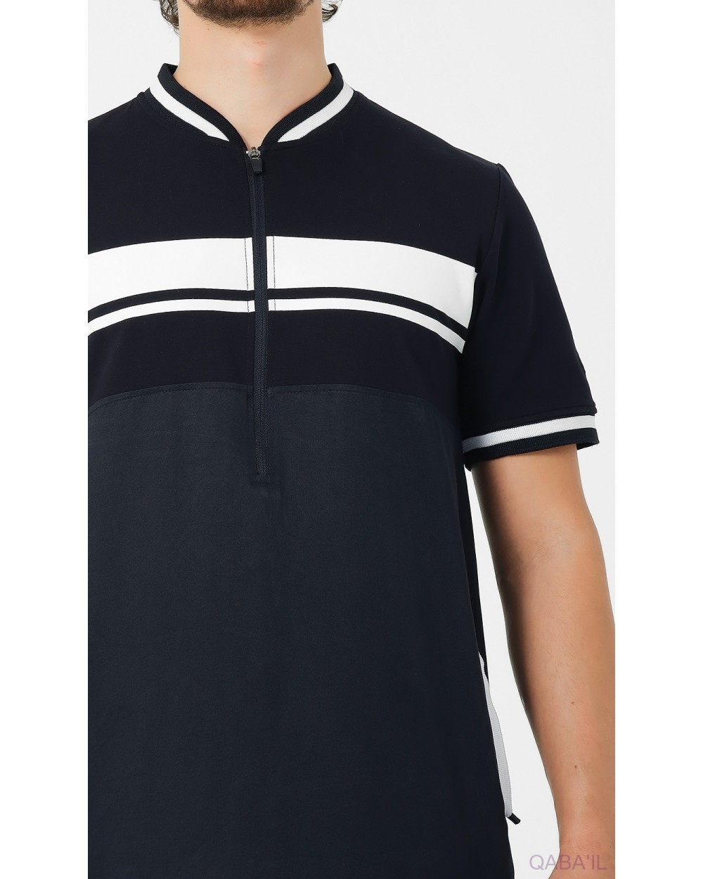 Qamis long Navy QABAIL